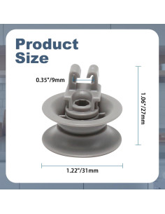 Conjunto de Ruedas para Estante Superior Bosch 8 Pcs Gris 2