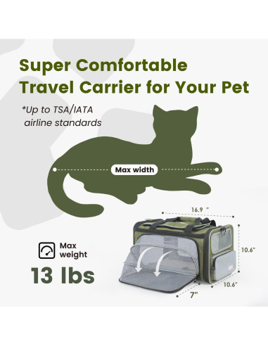 Transportín para mascotas Pawaii 42.9x26.9x26.9cm 5.9kg