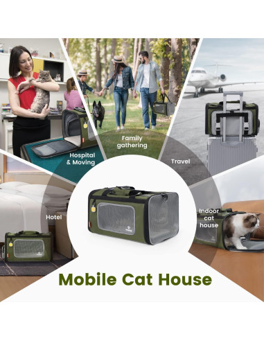 Transportín para mascotas Pawaii 42.9x26.9x26.9cm 5.9kg