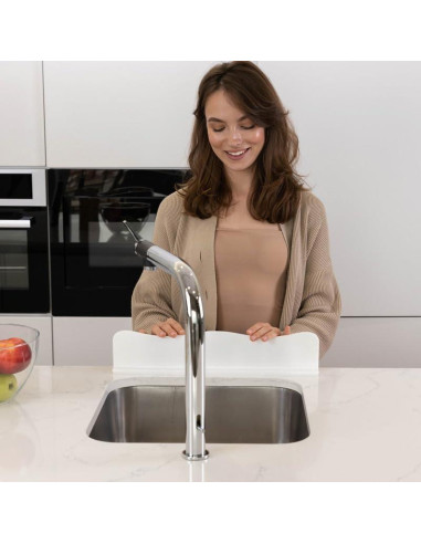 Protector de Salpicaduras TYOARO Silicona Blanco 44.2x4.3x9.1cm