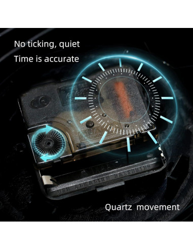 Reloj de mesa robot vintage YOUKI dorado 15.24 cm silencioso