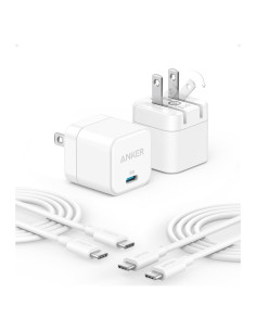 Cargador USB-C Anker 20W con Cable USB-C 2 Piezas