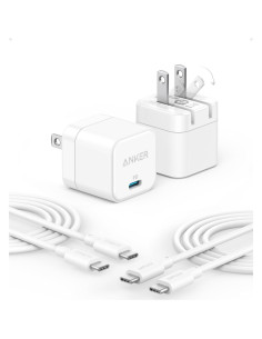 Cargador USB-C Anker 20W con Cable USB-C 2 Piezas 2