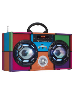 Mini Boombox Wireless Express WE-BB Retro con LED y Bluetooth