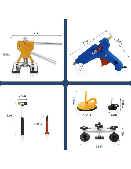 Kit de Reparación de Abolladuras ROADGIVE 75PCS Ergonómico