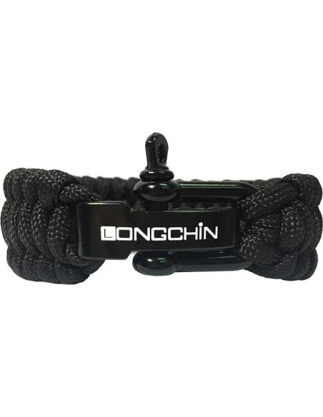 Pulsera de Supervivencia Paracord 2-Pack Negro y Camuflaje