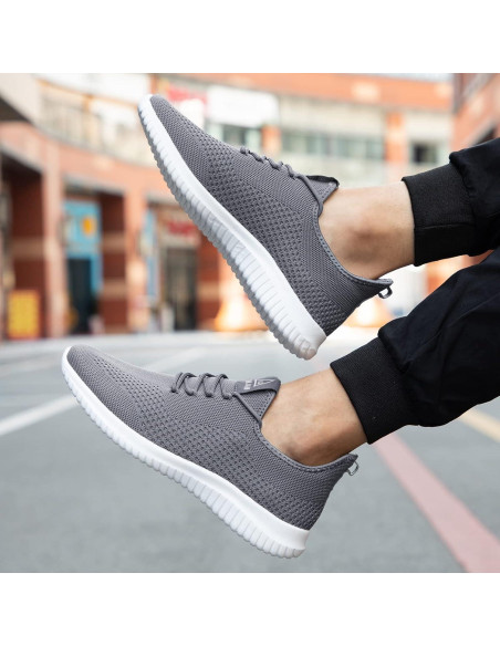 Zapatillas de Correr VAMJAM para Hombre 10.5 Gris Transpirables