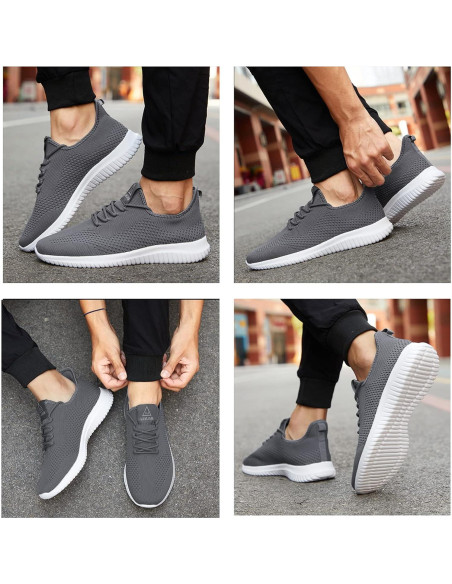 Zapatillas de Correr VAMJAM para Hombre 10.5 Gris Transpirables