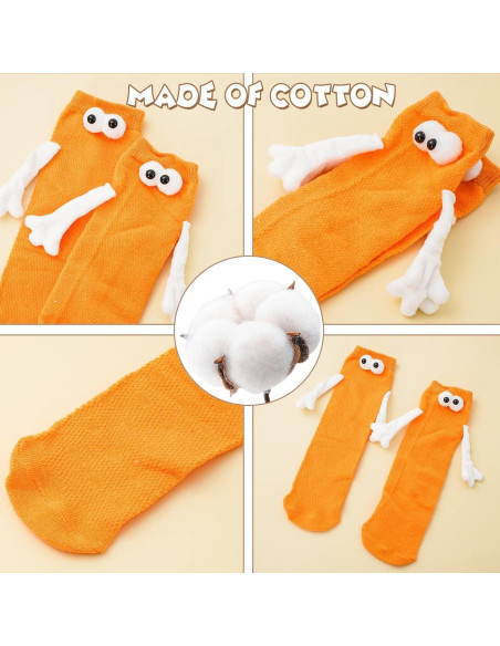 6 Pares de Calcetines Magnéticos de Manos Unidas Algodón
