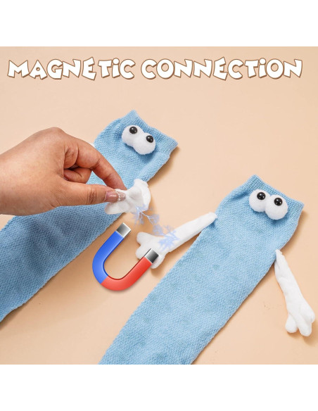 6 Pares de Calcetines Magnéticos de Manos Unidas Algodón