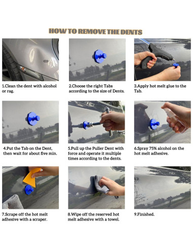 Kit de Reparación de Abolladuras FELYORIC 33 Piezas PDR