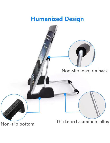 Soporte para Tablet Kinizuxi Ajustable Antideslizante Negro