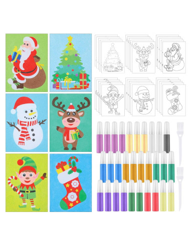 30 Juegos de Arte de Arena Navideños VercanMonth DIY