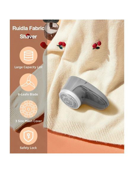 Ruidla Quitapelusas Automático 6 Cuchillas Inoxidable