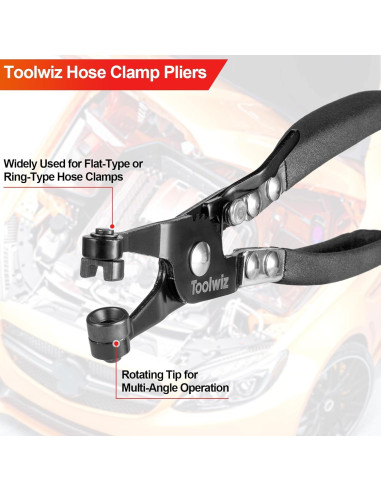Pinzas para Abrazaderas de Manguera Toolwiz 215mm Antideslizante