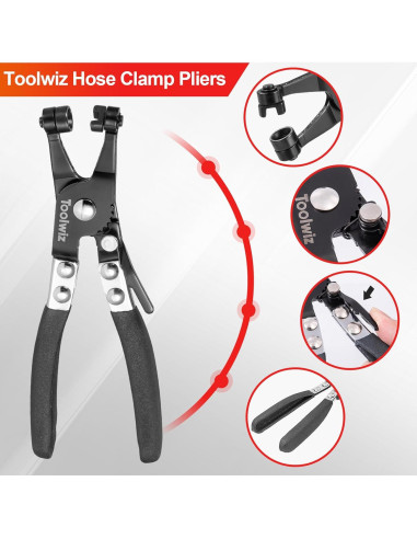Pinzas para Abrazaderas de Manguera Toolwiz 215mm Antideslizante