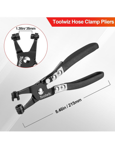 Pinzas para Abrazaderas de Manguera Toolwiz 215mm Antideslizante