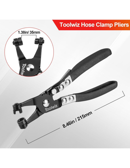 Pinzas para Abrazaderas de Manguera Toolwiz 215mm Antideslizante