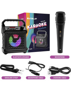 Altavoz Portátil Risebass KR/SP/BLACK - Karaoke Bluetooth 2