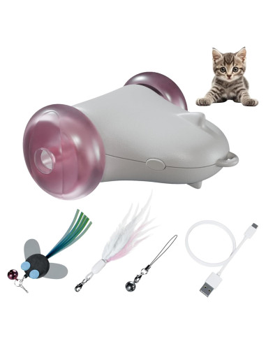 Juguete Interactivo para Gatos PEXOR Rolling Rover Rosa