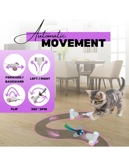 Juguete Interactivo para Gatos PEXOR Rolling Rover Rosa