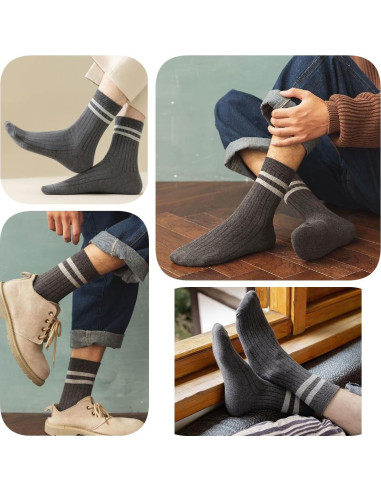 Calcetines Deportivos Algodón Hombre 5 Pares Tobillo