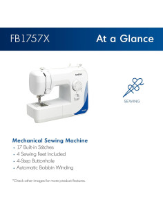 Máquina de Coser Mecánica Brother FB1757X 17 Puntadas 2