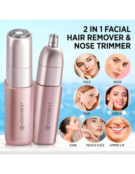 Removedor de Vello Facial VOGCREST 2 en 1 Recargable