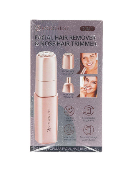 Removedor de Vello Facial VOGCREST 2 en 1 Recargable