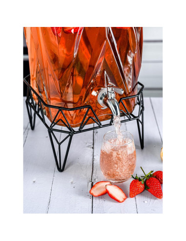 Dispensador de Bebidas Vidrio Redfern 9.46L Grifo Acero Inoxidable