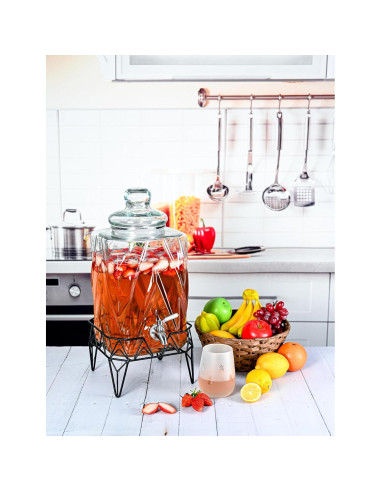 Dispensador de Bebidas Vidrio Redfern 9.46L Grifo Acero Inoxidable