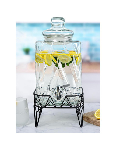 Dispensador de Bebidas Vidrio Redfern 9.46L Grifo Acero Inoxidable