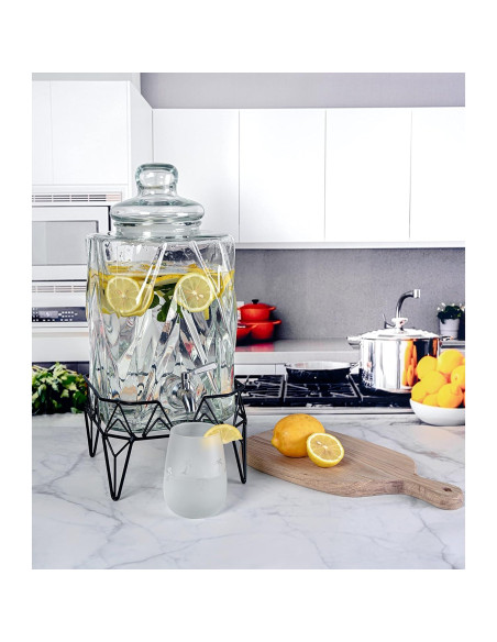 Dispensador de Bebidas Vidrio Redfern 9.46L Grifo Acero Inoxidable