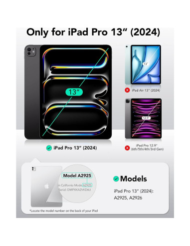 Protector de Pantalla ESR para iPad Pro 13" 2024 - Vidrio Templado
