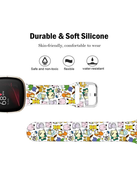 Banda de Silicona Anime Tortuga Marina para Fitbit Sense 2