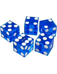 Dados de Casino Azul 19 mm Trademark Poker Grado A 2
