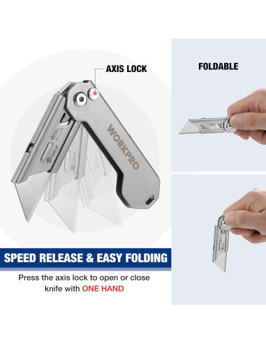 Cuchillas de Corte WORKPRO 3 Piezas + 10 Cuchillas