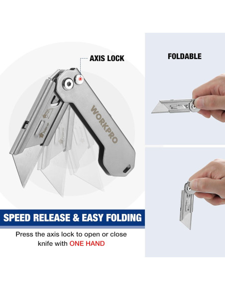 Cuchillas de Corte WORKPRO 3 Piezas + 10 Cuchillas