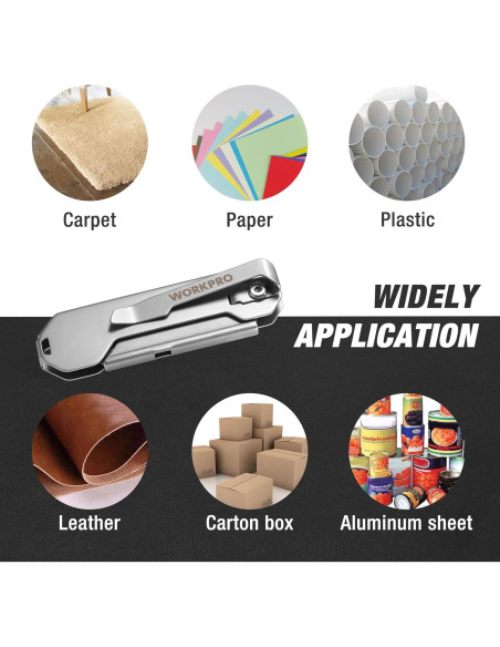 Cuchillas de Corte WORKPRO 3 Piezas + 10 Cuchillas