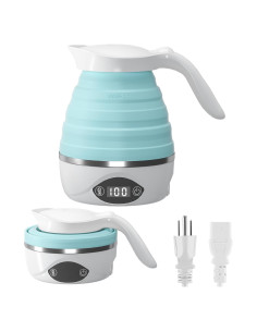 Hervidor Eléctrico Plegable AUCOO 850W Doble Voltaje Azul
