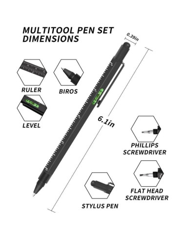 Bolígrafo Multiherramienta 6 en 1 MEIRUBY para Hombres