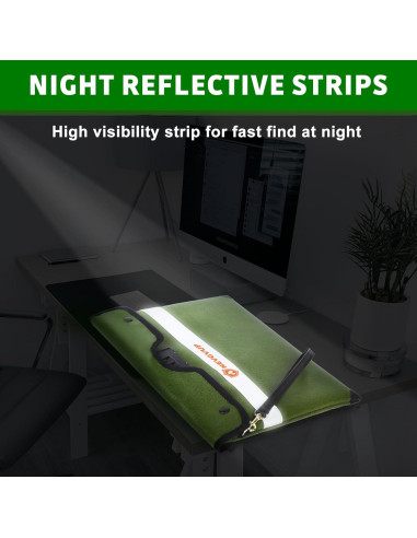 Bolsa de Documentos a Prueba de Fuego NEVGVUP 33x25cm Verde