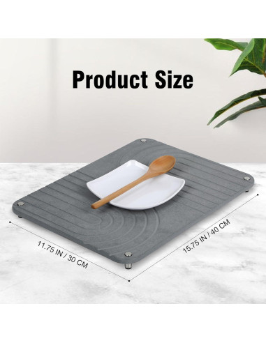 Alfombrilla de Secado de Platos IMBTMY de Tierra Diatomácea 40x30cm