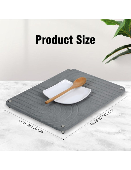 Alfombrilla de Secado de Platos IMBTMY de Tierra Diatomácea 40x30cm