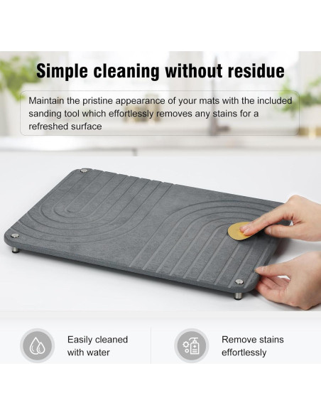 Alfombrilla de Secado de Platos IMBTMY de Tierra Diatomácea 40x30cm