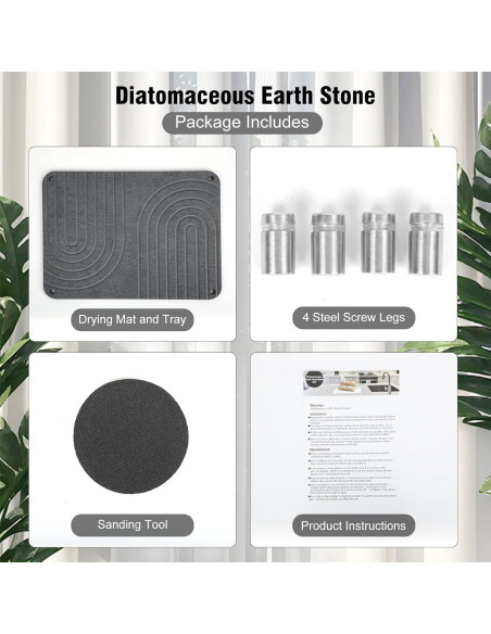 Alfombrilla de Secado de Platos IMBTMY de Tierra Diatomácea 40x30cm