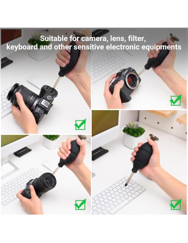 Soplador de aire JJC CL-DF1BK para limpieza de cámaras