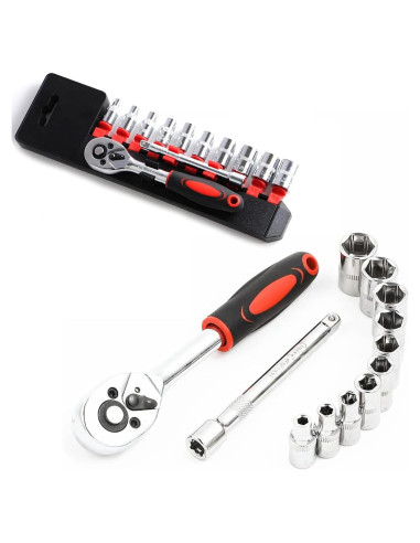 Juego de Llave de Carraca LSLANSOON 12 Pcs 4-13 mm