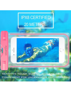 Funda Impermeable Smartlle para iPhone y Galaxy - 2 Pzas 2