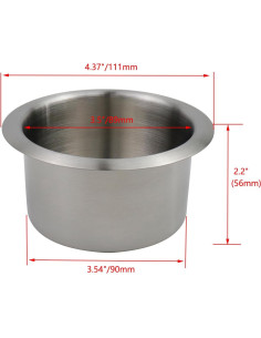 Soporte para Taza Acero Inoxidable Pastlla 2 Piezas 90mm 2
